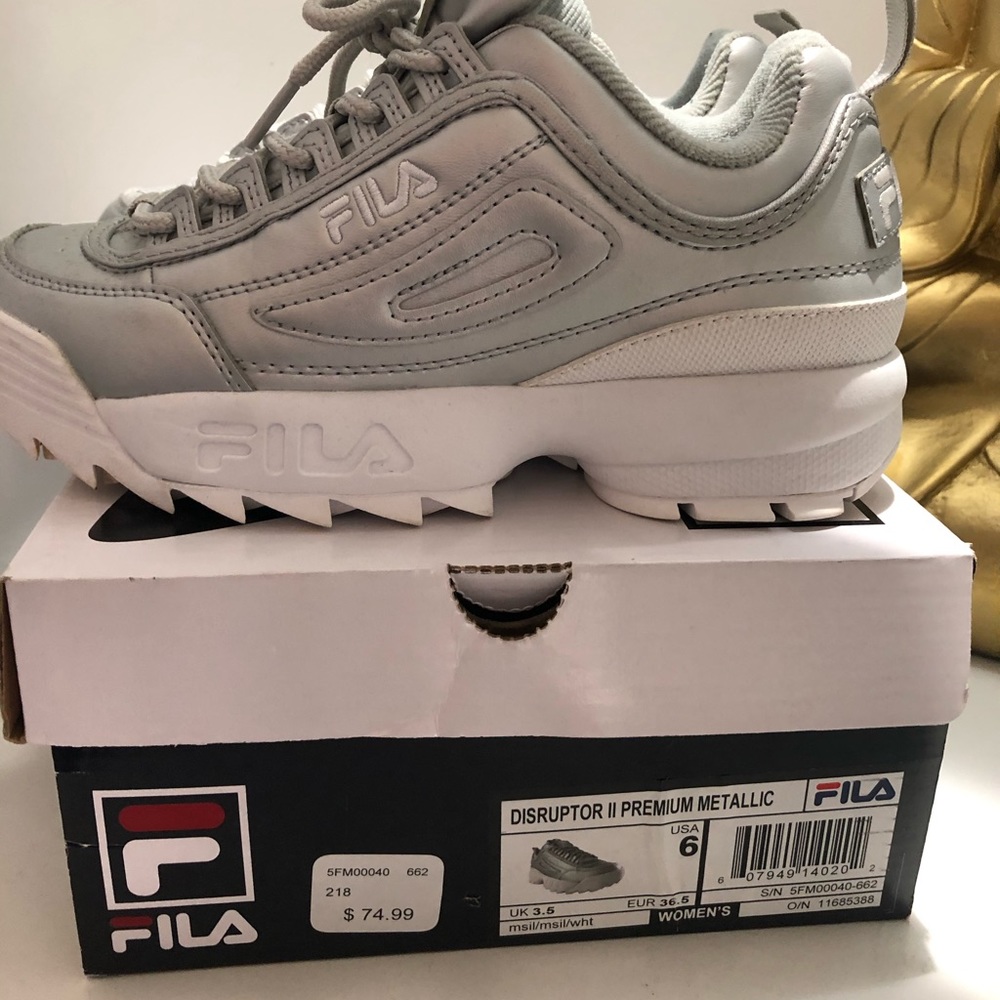 Women sliver Fila sneakers